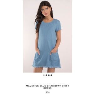 Maverick blue chambray shift dress